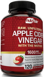 NutriFlair Apple Cider Vinegar Capsules with Mother 1600mg - 120 Capsules - image 5
