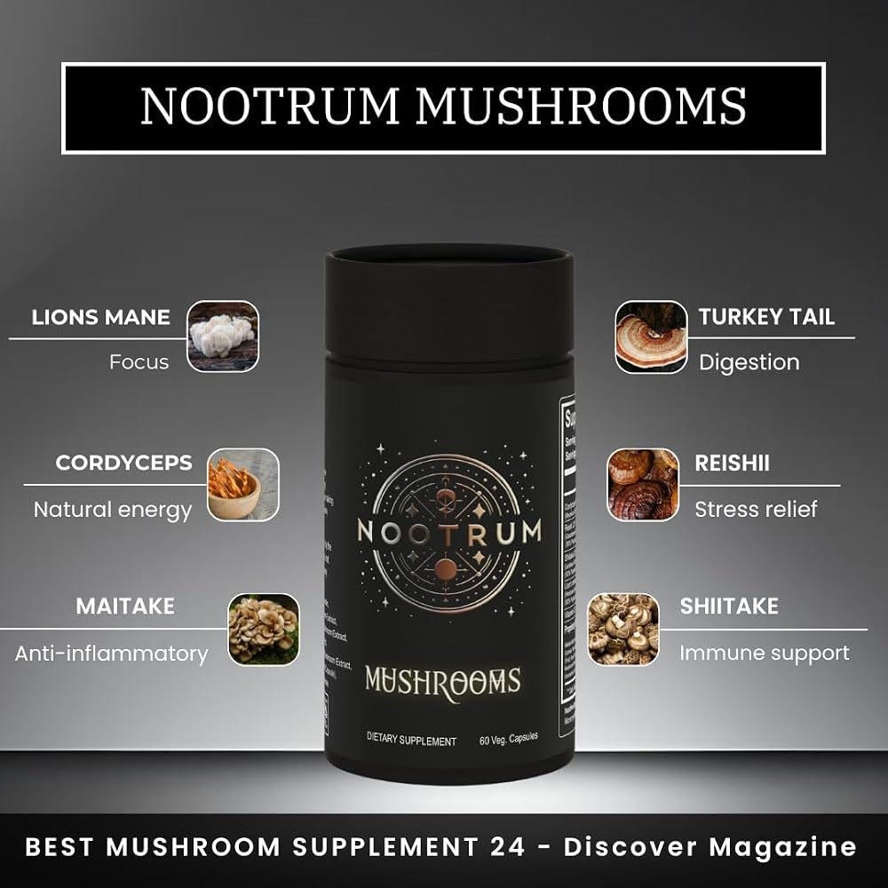 Nootrum Mushrooms with Lion's Mane & Cordyceps - 120 Capsules - image 6