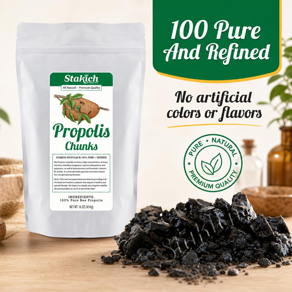 Stakich Pure Propolis Chunks - 100% Pure, All Natural