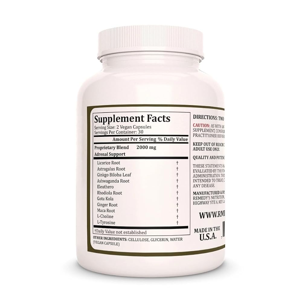 Remedy’s Nutrition Remedy's Nutrition Adrenal Support - 60 Vegan Capsules - image 2