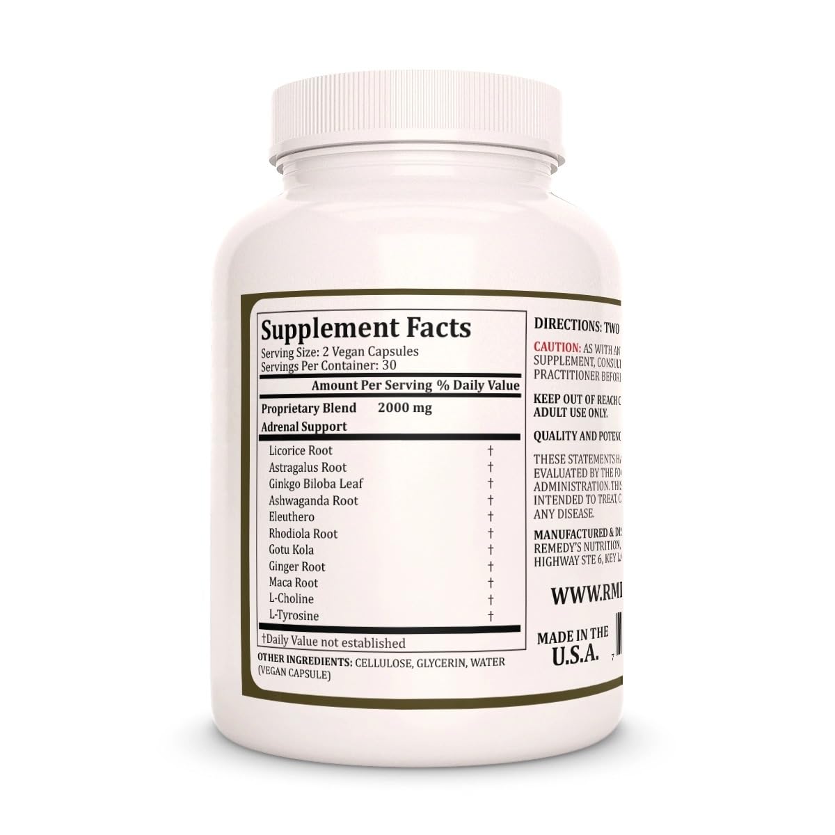 Remedy’s Nutrition Remedy's Nutrition Adrenal Support - 60 Vegan Capsules - image 2