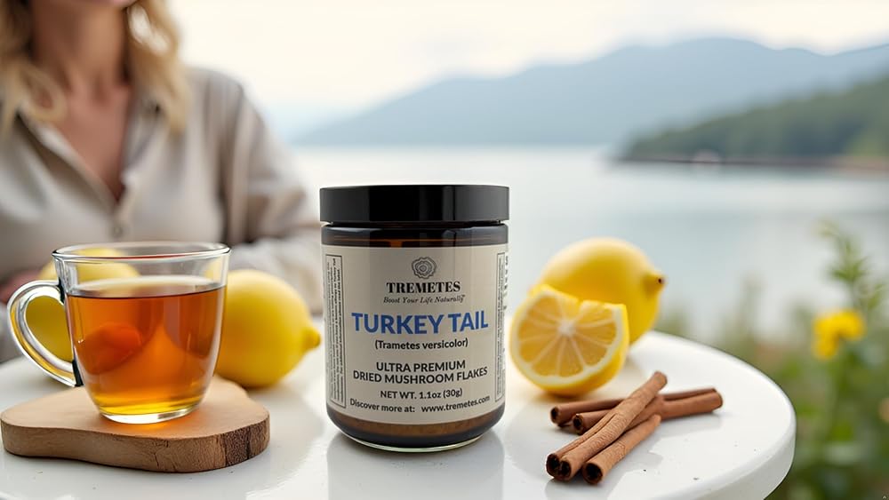 Tremetes Turkey Tail Mushroom Fruiting Body Powder - 1.1 oz - image 3