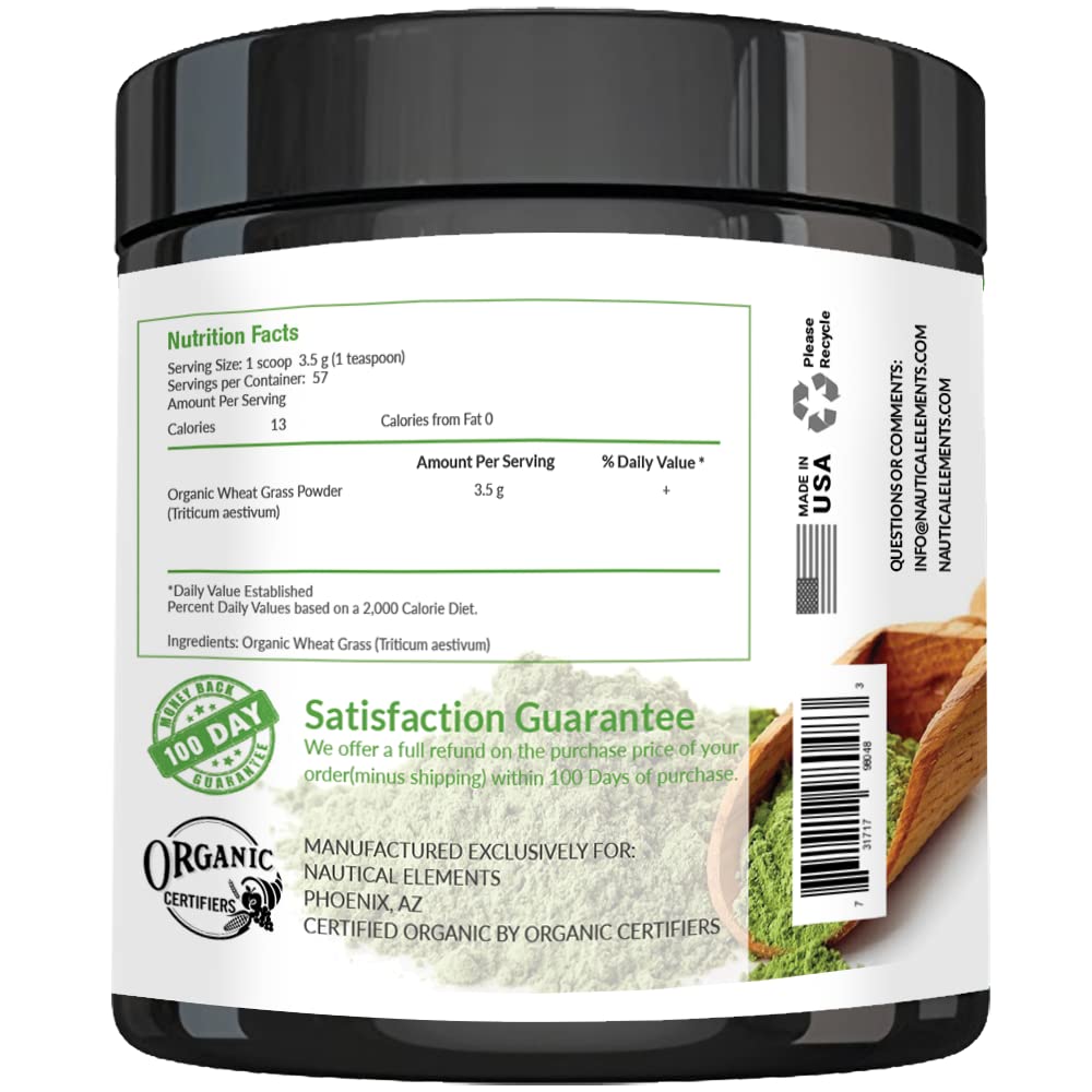 Nautical Elements Wheatgrass Powder USDA Organic - 200g - image 4