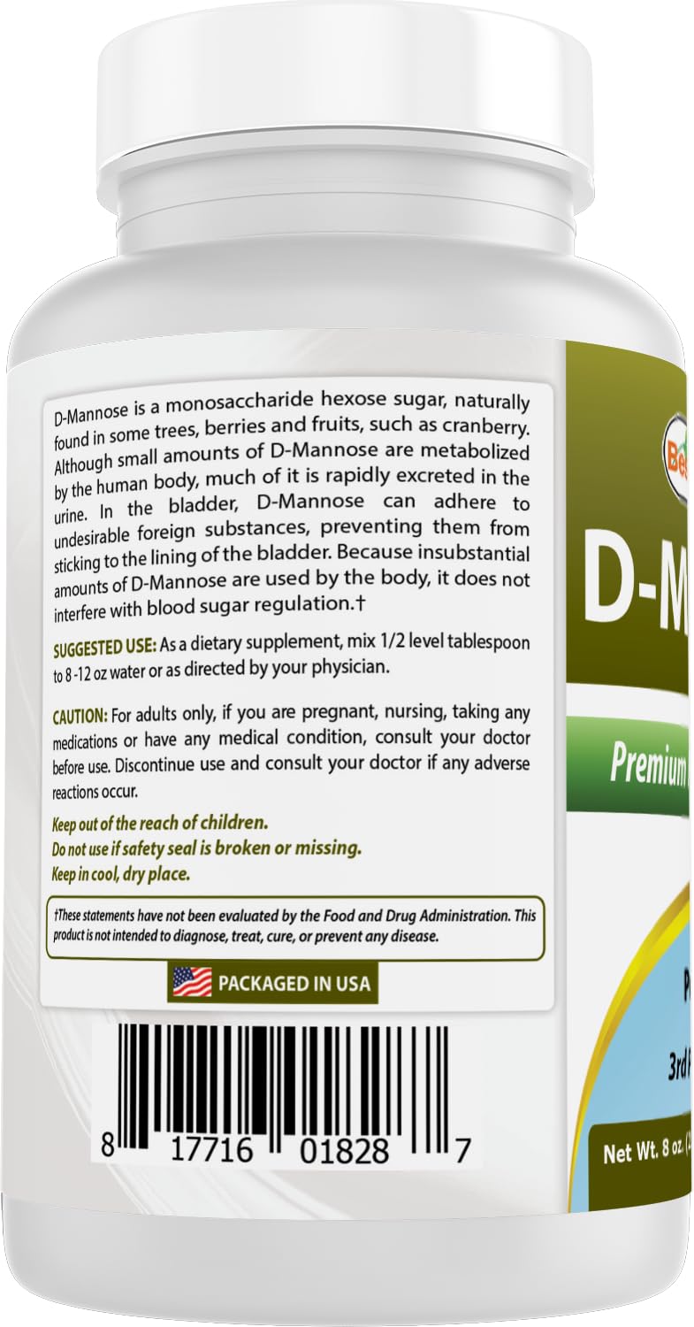 Best Naturals D-Mannose Pure Powder - 8 oz - image 7