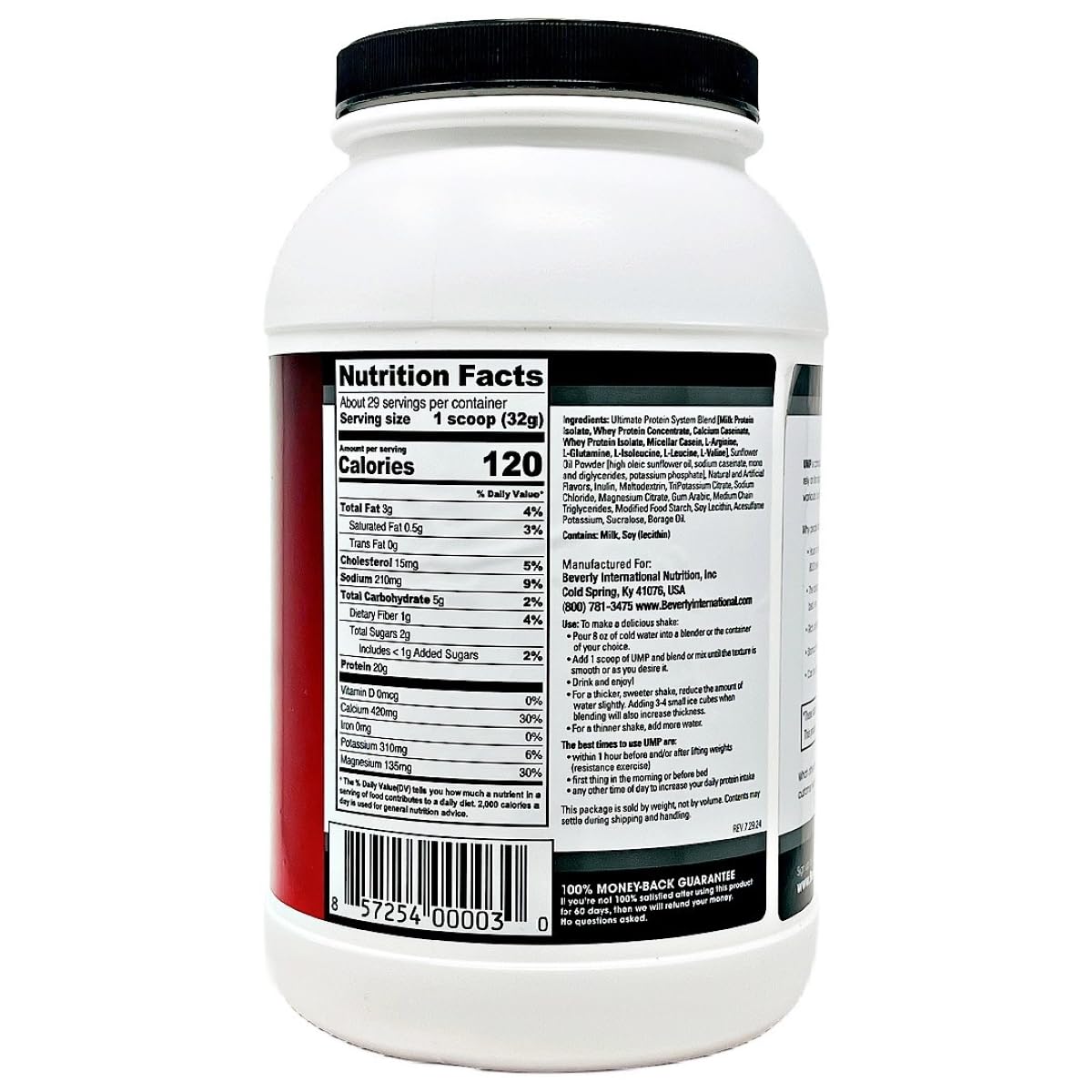 Beverly International UMP Protein Powder, Angel Food Cake - 32.8 oz - image 2