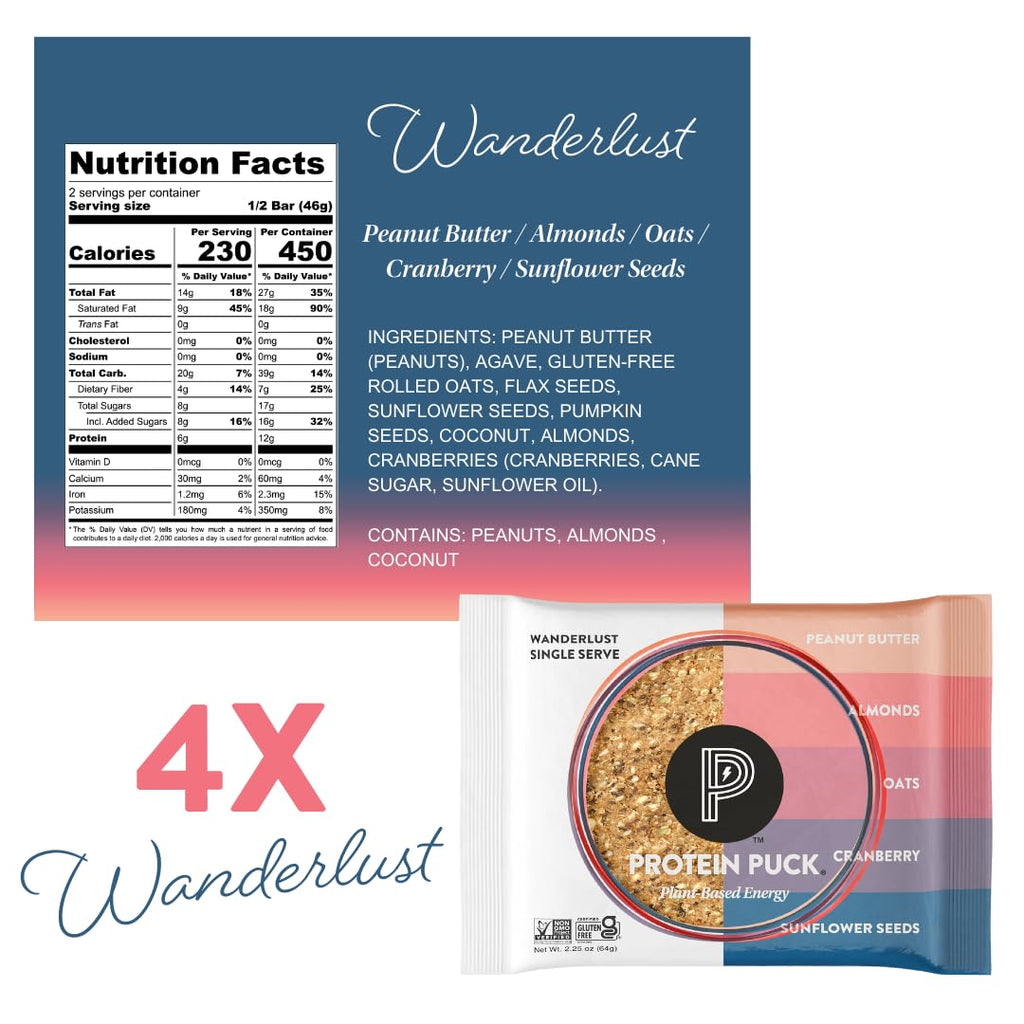 Protein Puck Plant Based Bars 16 Count 3.25 oz Full Size Parent