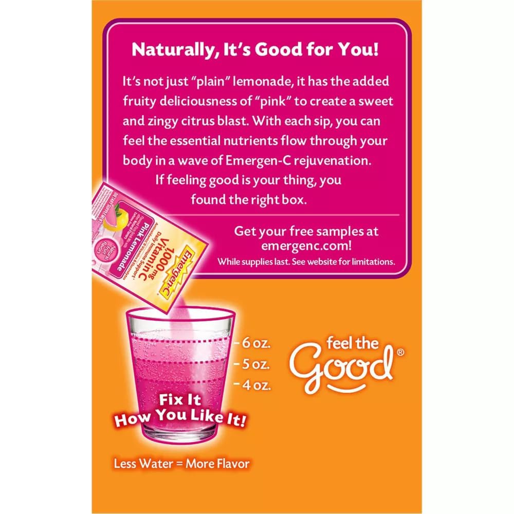 Alacer Emergen-C Pink Lemonade Vitamin C - 30 Packets - image 4