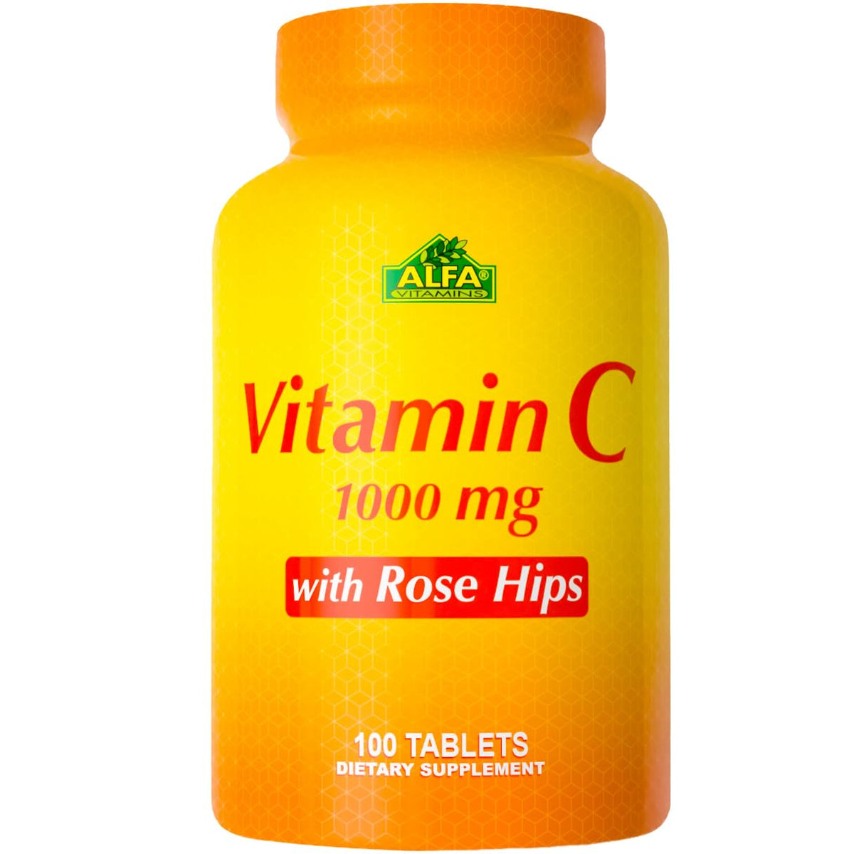 ALFA VITAMINS Vitamin C with Rose Hips 1000 mg - 100 Tablets