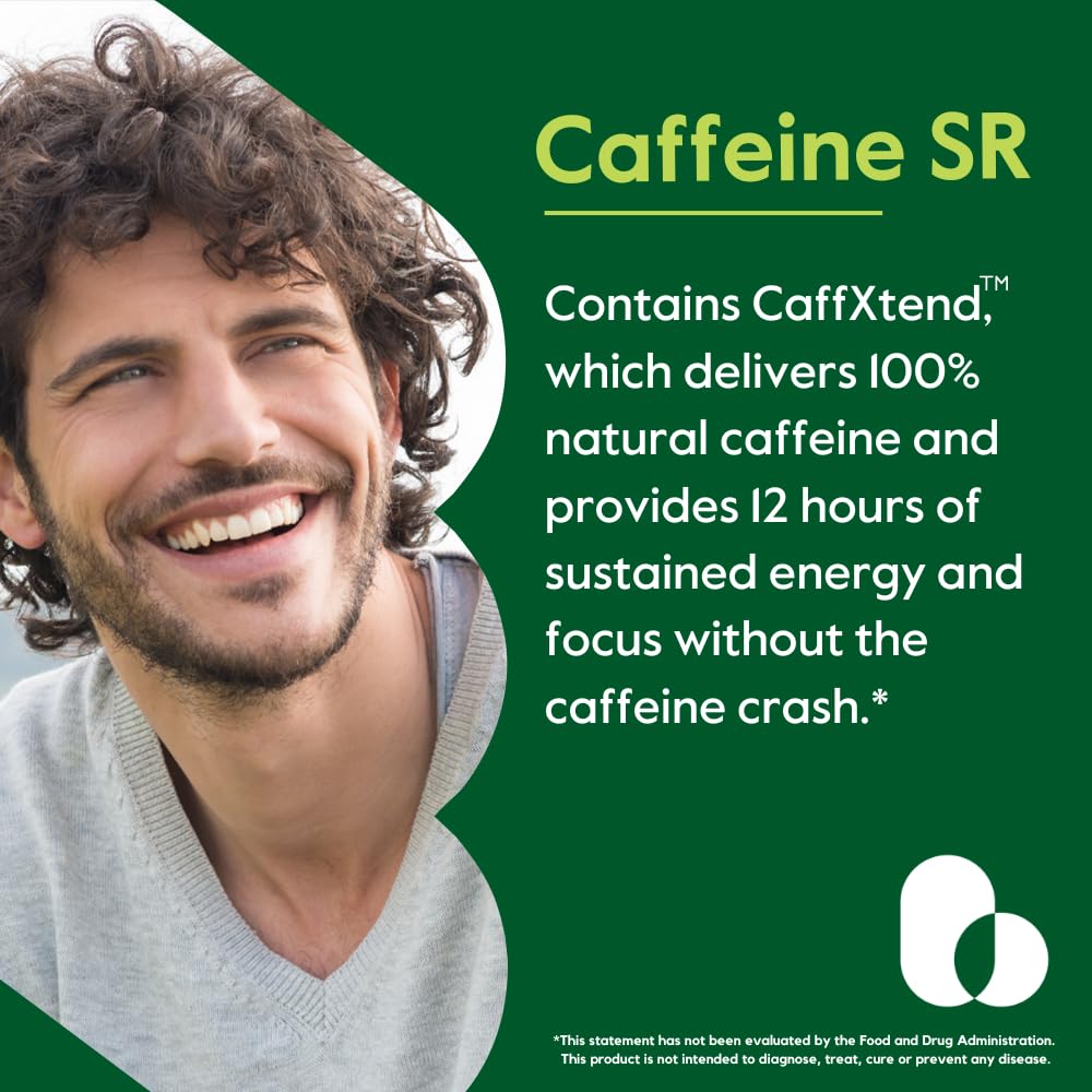 BESTVITE Caffeine 100mg SR Sustained Release - 120 Vegetarian Capsules - image 2