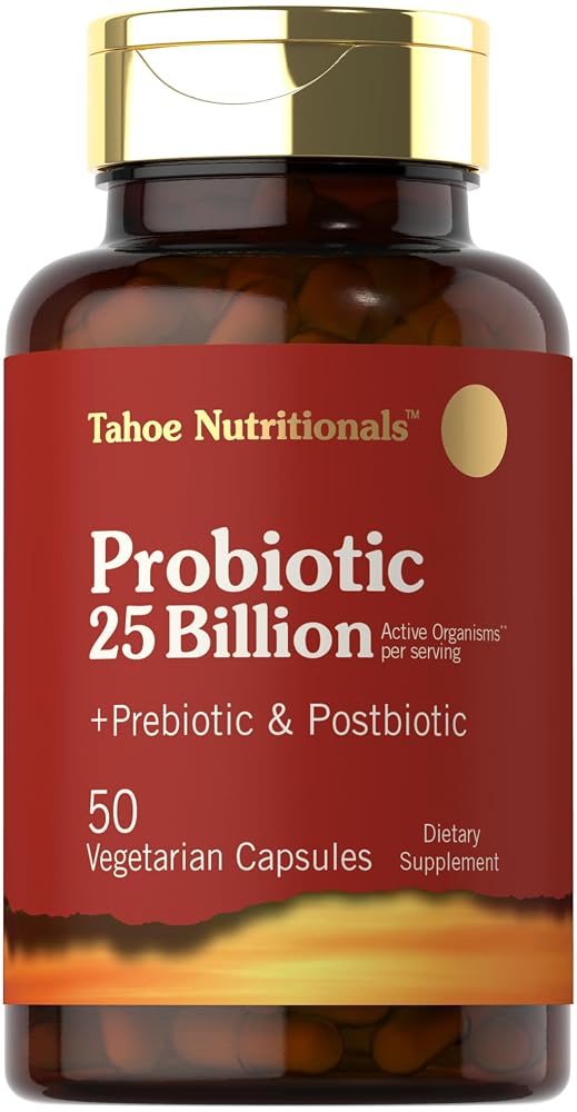 Tahoe Nutritionals Prebiotic, Probiotic & Postbiotic 25B CFU - 50 Capsules