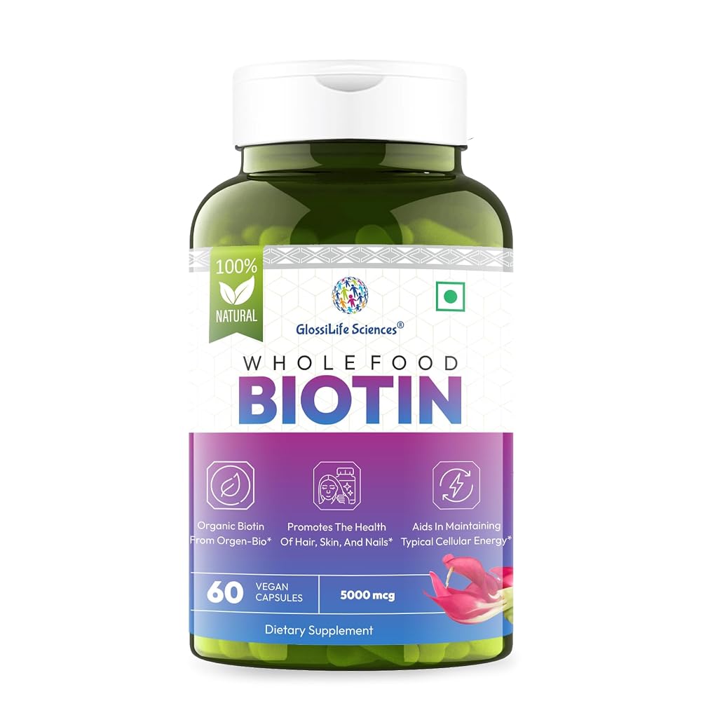 GlossiLife Sciences Biotin 5000 mcg - 120 Capsules