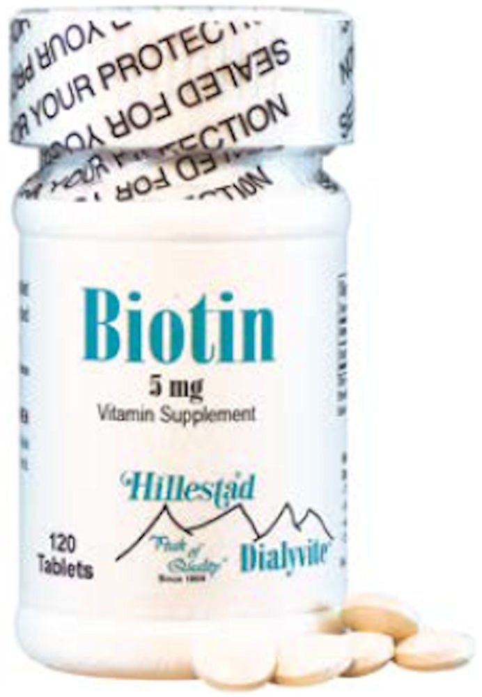Dialyvite - Biotin 5 mg Vitamin Supplement - 120 Tablets - image 2