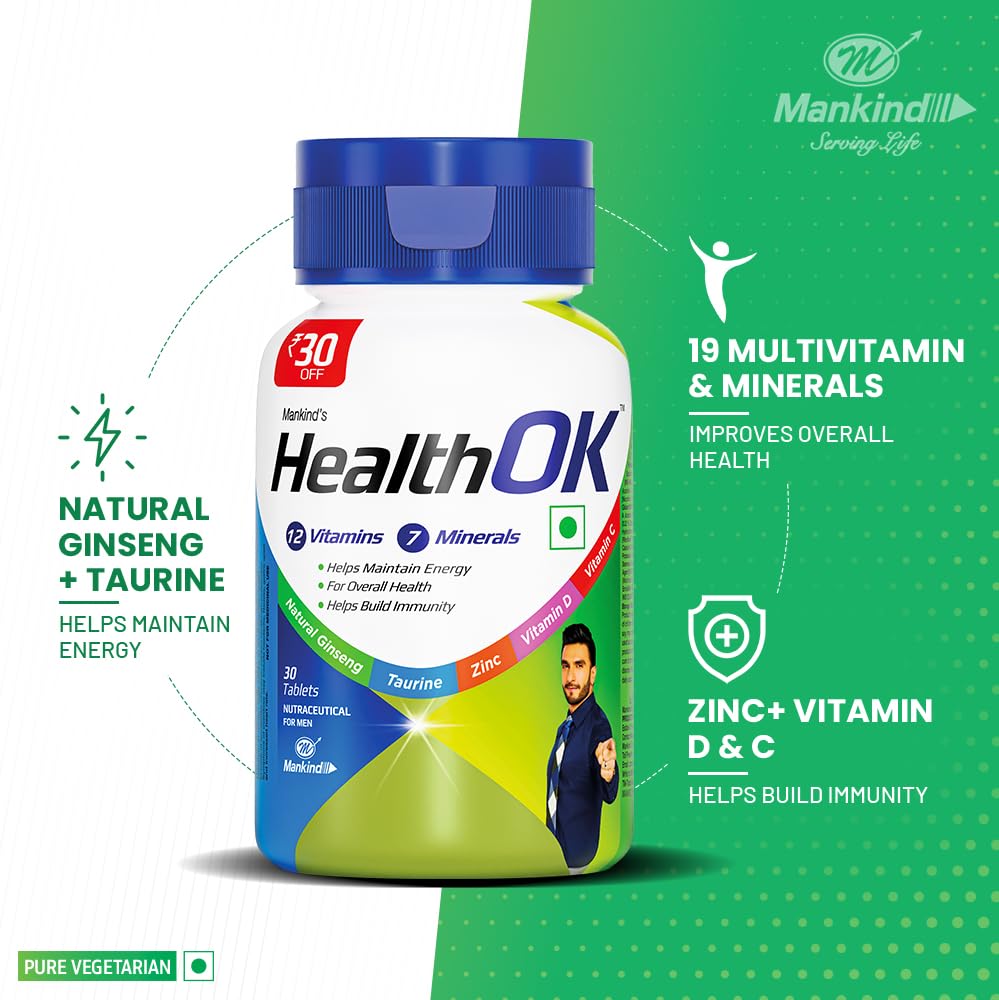 Mankind's Health OK Multivitamin with Ginseng & Taurine - 30 Tablets - image 7