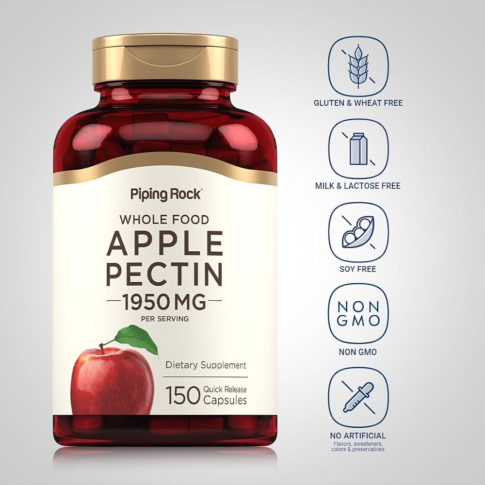 Piping Rock Apple Pectin Capsules 1950 mg - 150 Capsules - image 3