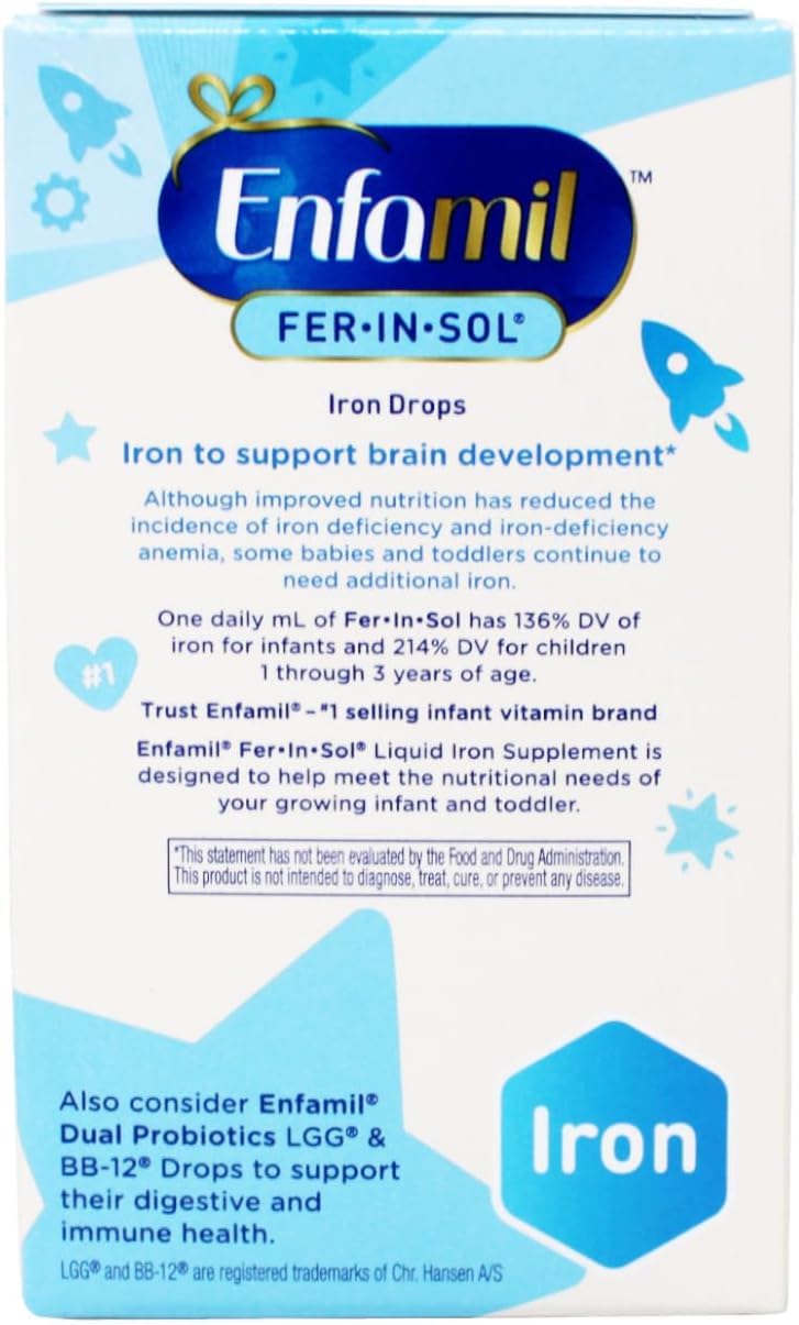 Enfamil Fer-in-Sol Iron Supplement Drops for Infants - 2 x 50 mL - image 5
