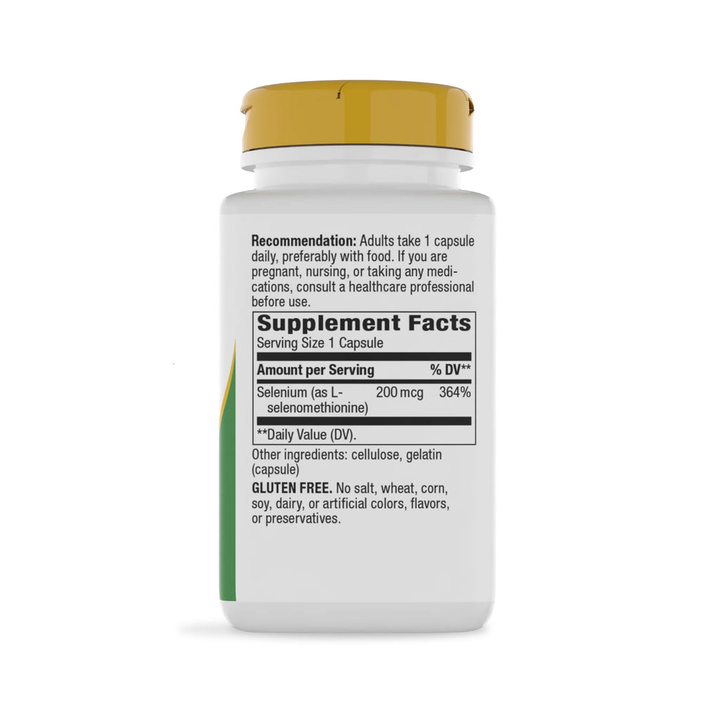 Nature's Way Selenium L-Selenomethionine 200 mcg - 100 Capsules - image 5