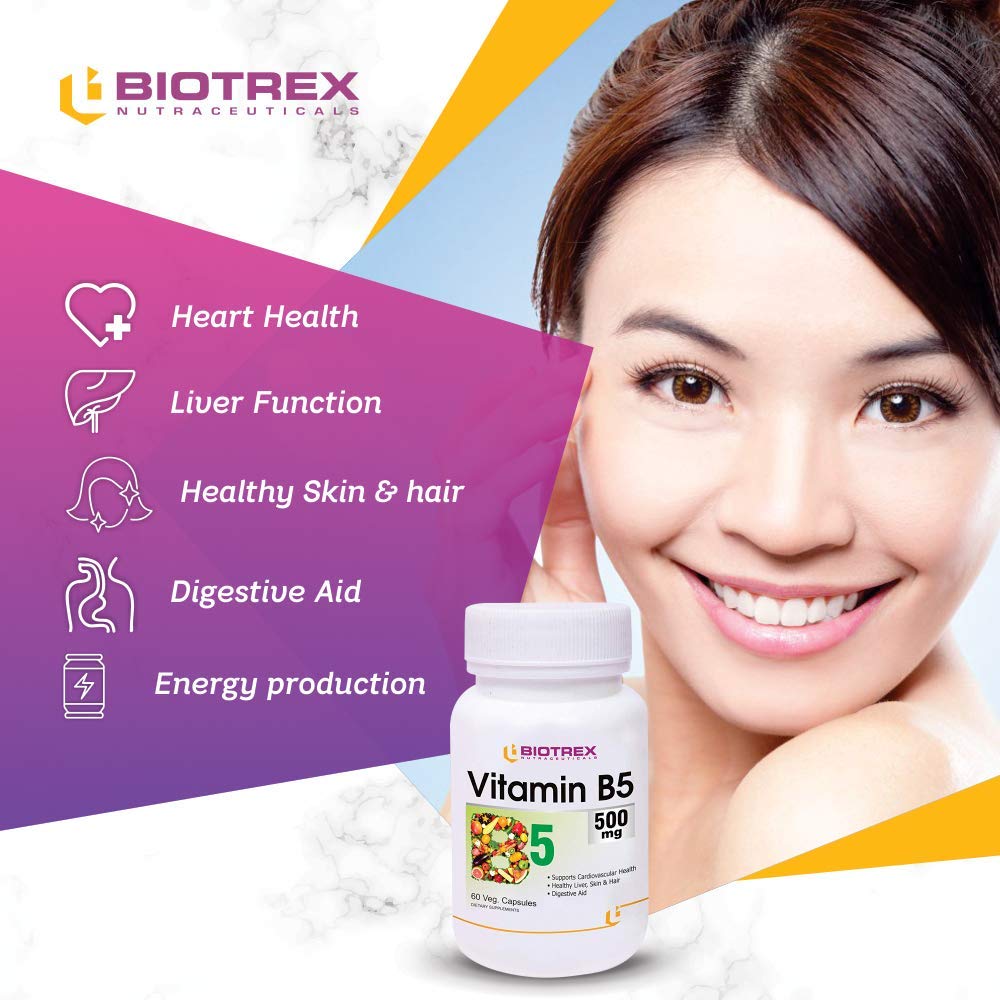 Panihari Biotrex Vitamin B5 500 mg - 60 Vegetarian Capsules - image 4