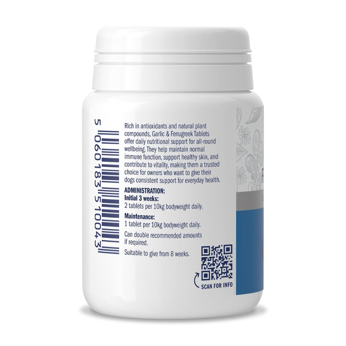 Dorwest Herbs Garlic and Fenugreek Tablets for Dogs and Cats - 200 Tablets - image 3