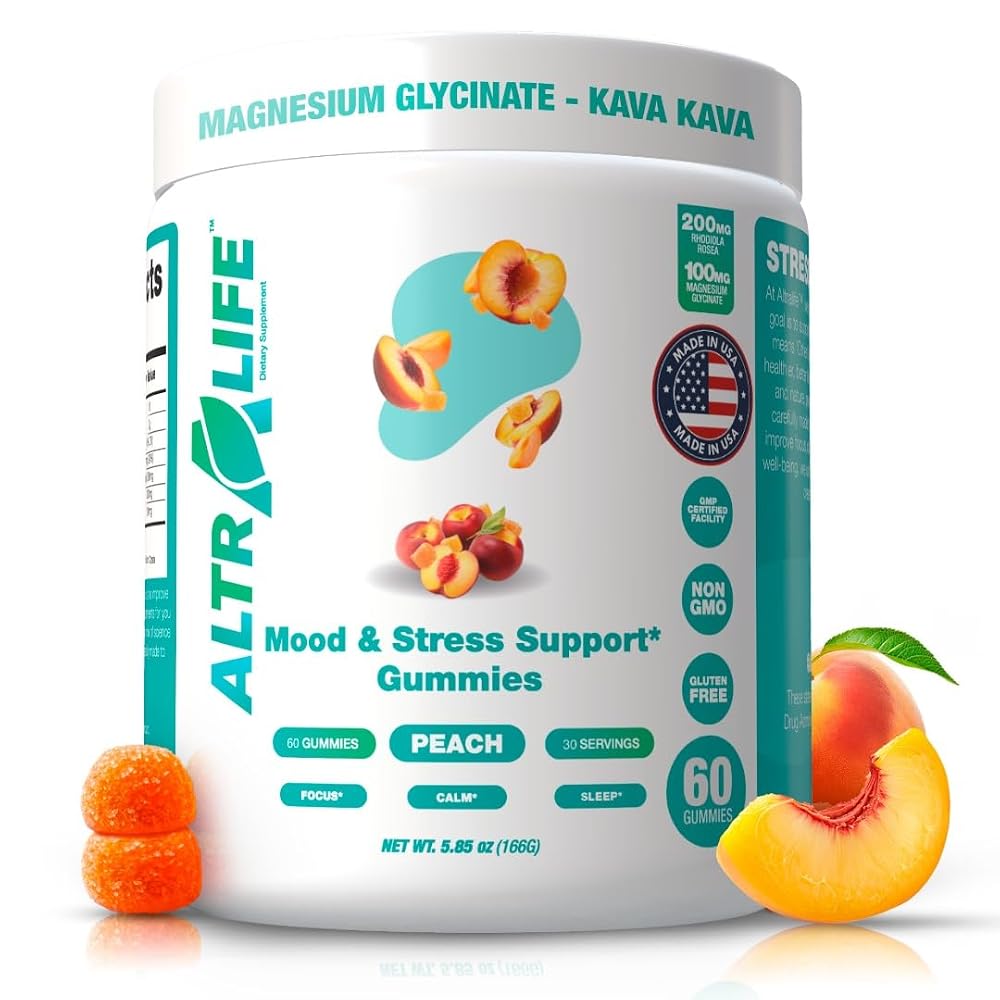ALTRALIFE Kava Kava Gummies Stress Relief with Magnesium - 60 Count