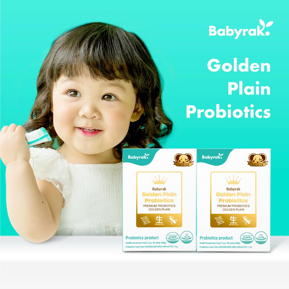 babyrak Golden Plain Probiotics & Prebiotics Powder - 30 Sticks - image 2