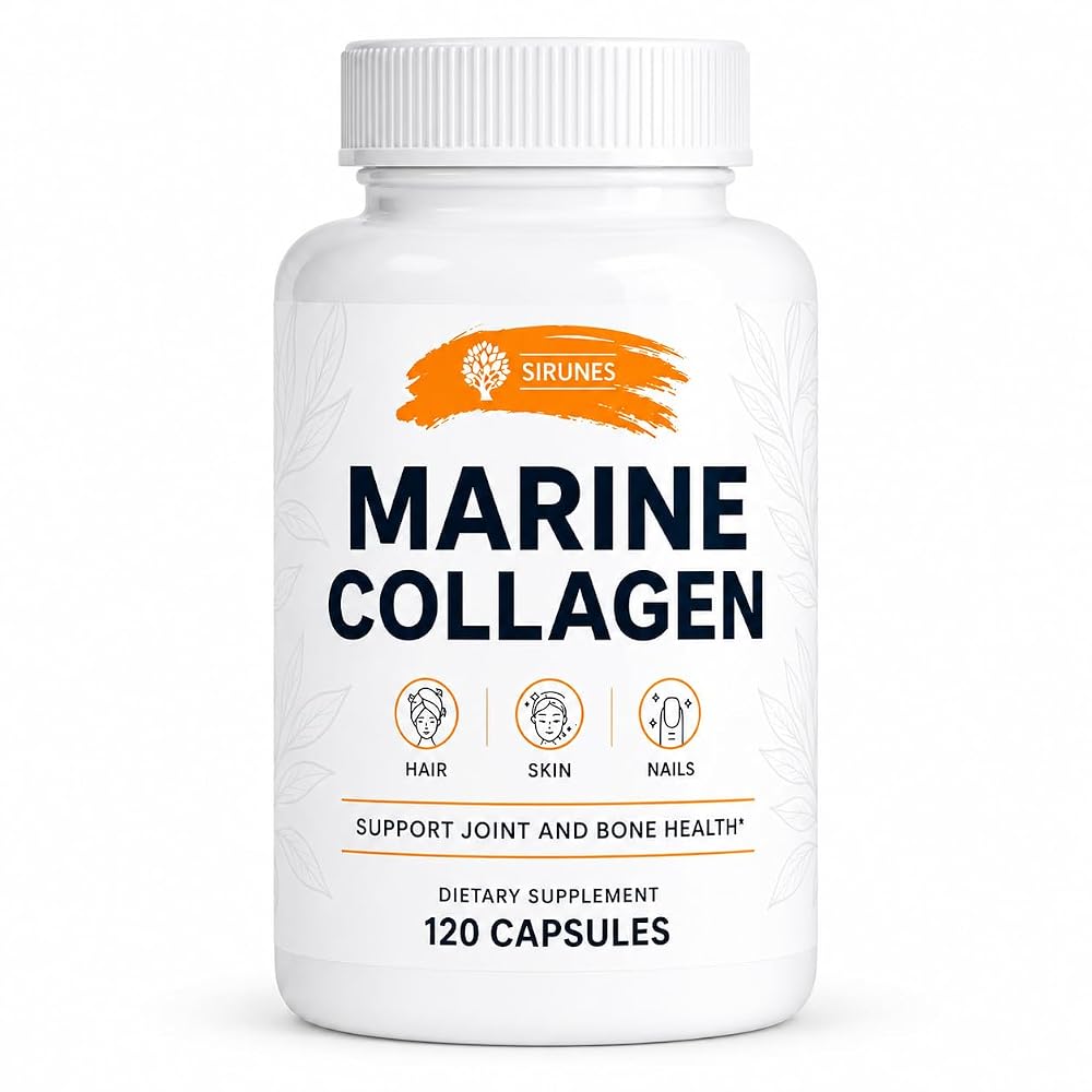 SIRUNES Marine Collagen Peptides - 120 Capsules