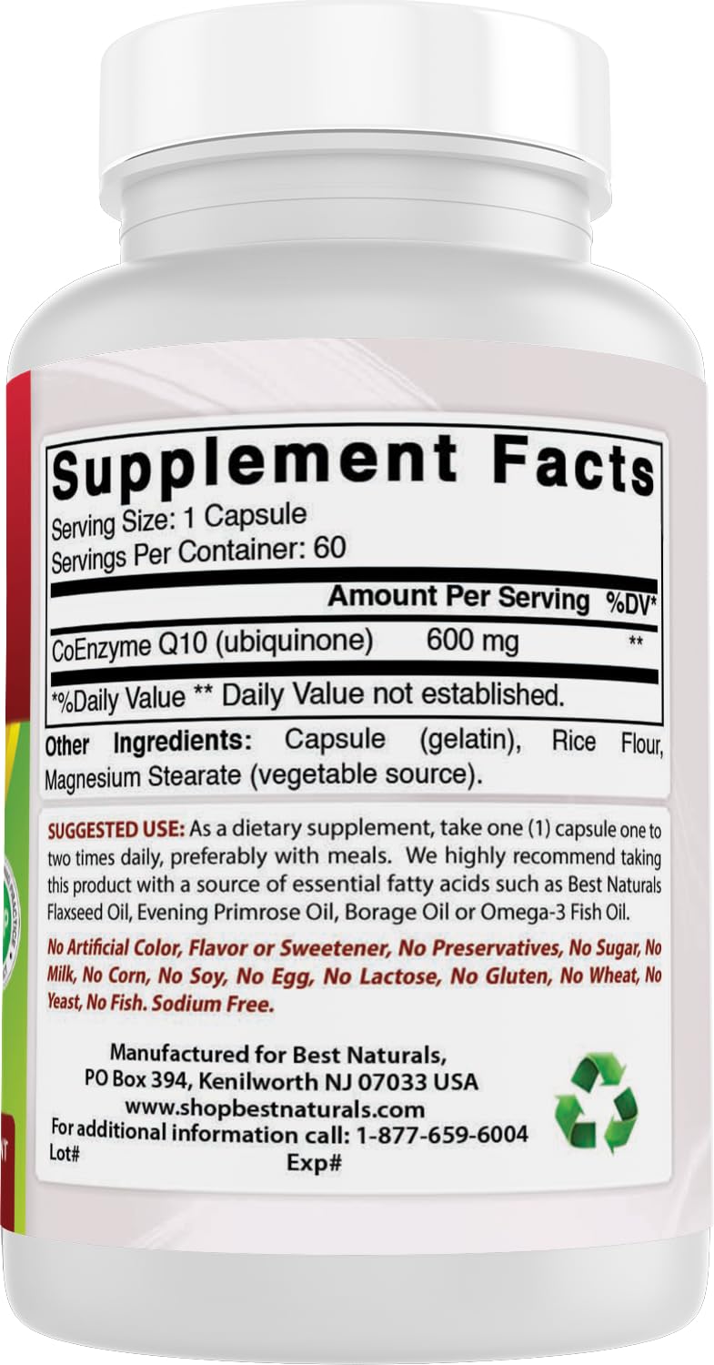 Best Naturals CoQ10 600 mg - 60 Capsules - image 6