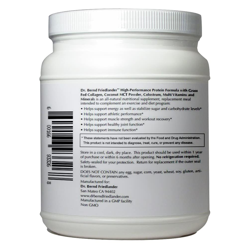 Dr. Bernd Friedlander High Performance Protein Formula - 1.3 lb - image 2