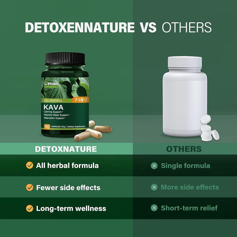 DetoxenNATURE Kava Kava Root Extract Capsules for Sleep - 90 Capsules - image 4