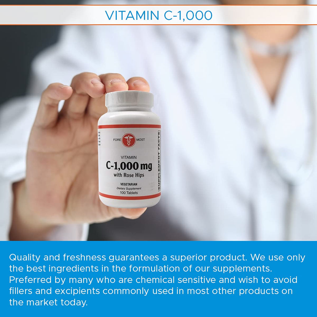 Holistic Health Vitamin C with Rose Hips 1000mg - 100 Tablets - image 6