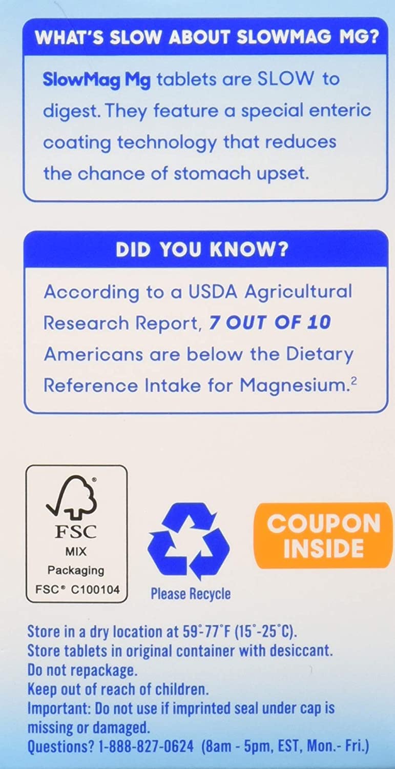 Slow-Mag Magnesium Chloride with Calcium - 120 Tablets - image 2