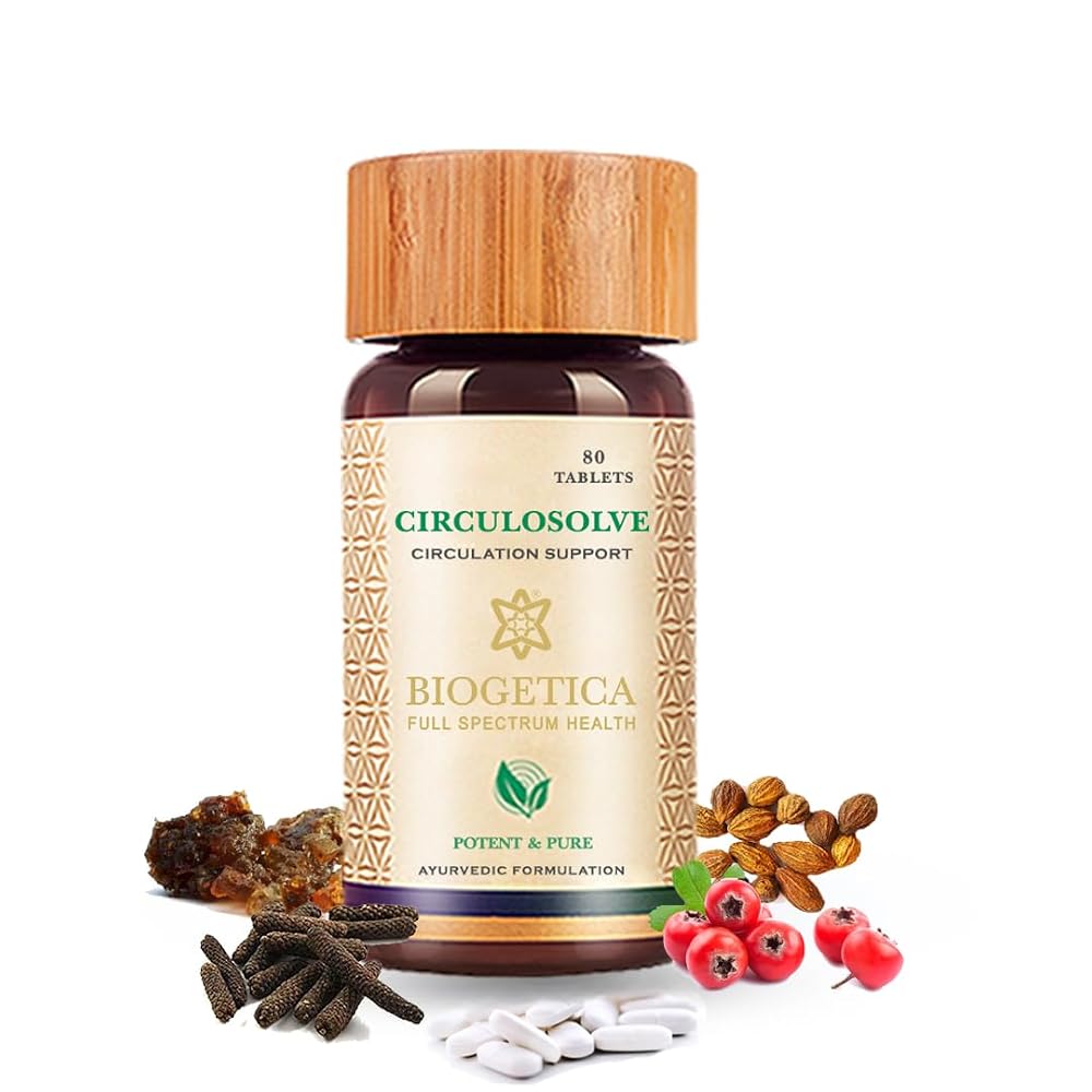 Biogetica Circulosolve Ayurvedic Arjuna Guggul Vegan Capsules - 80 Count