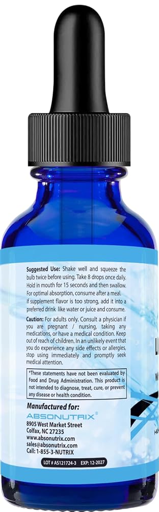 Absonutrix LionClarity DMAE with Lion's Mane Mushroom Liquid - 4 FL Oz - image 8