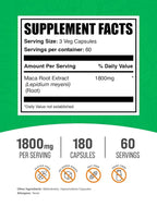 BulkSupplements Maca Root Extract 1800mg - 150 Capsules - image 2