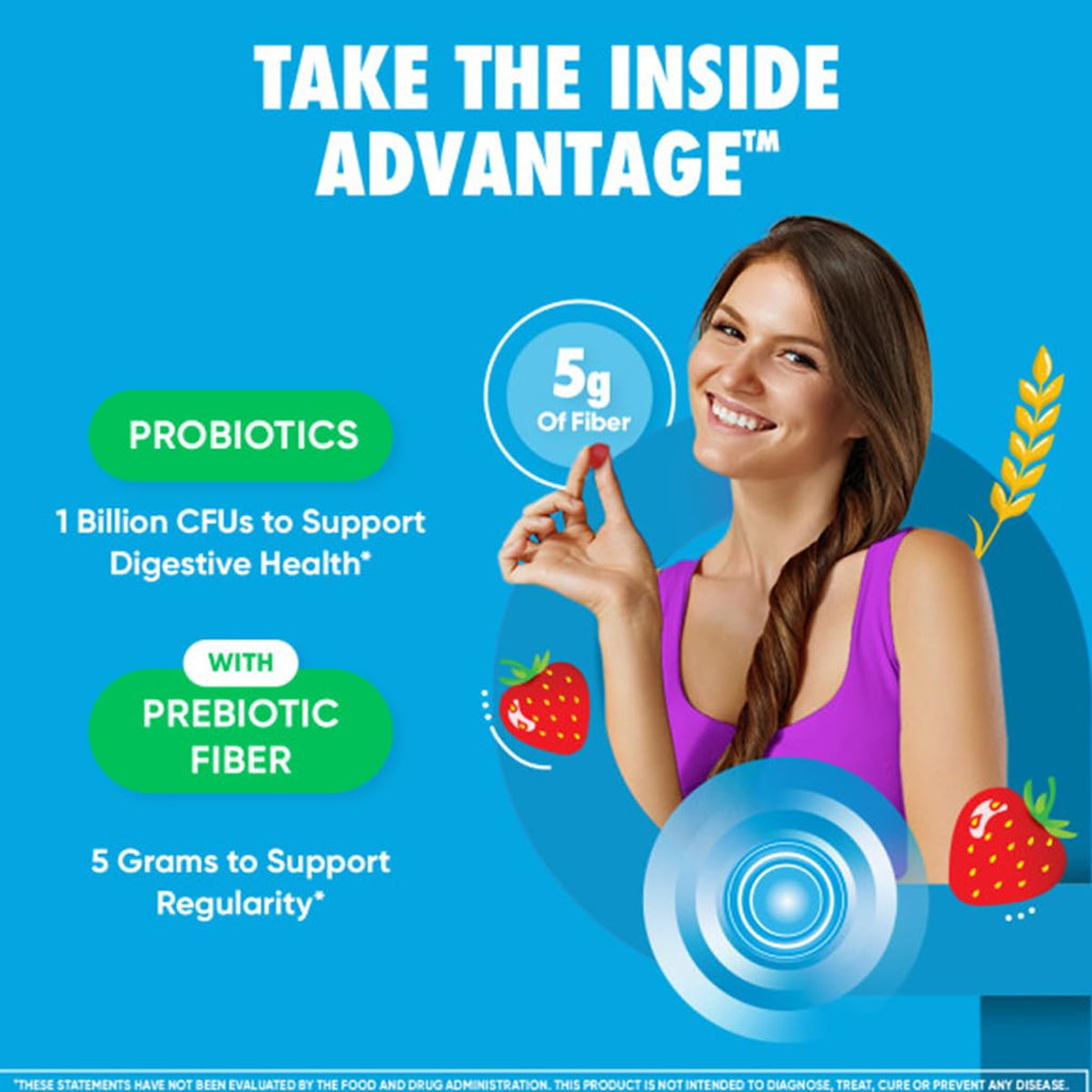 Digestive Advantage Prebiotic Fiber Gummies + Probiotics for Gut