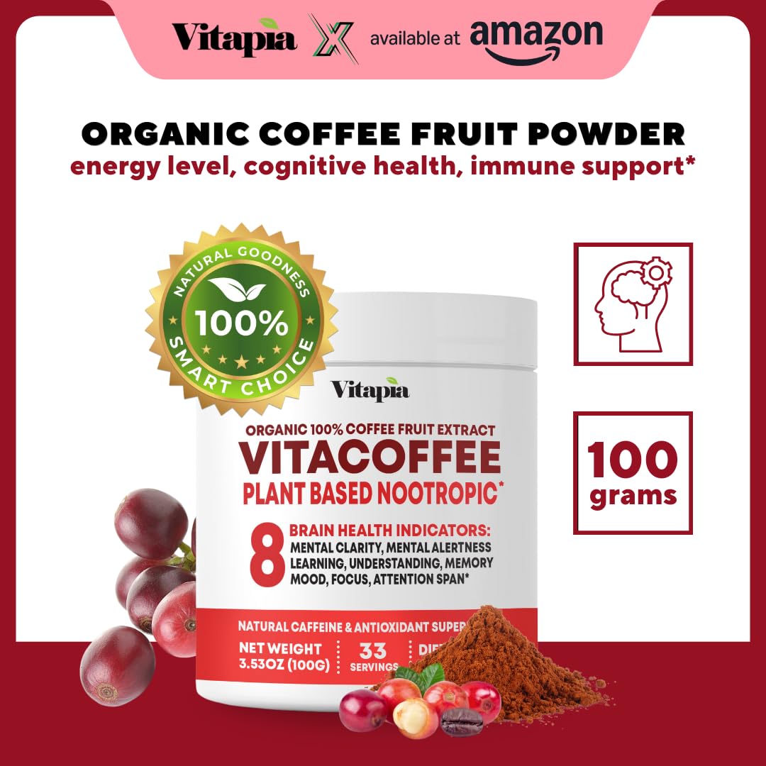 Vitapia Vitacoffee Coffee Fruit Powder for Energy & Focus - 100g - image 2