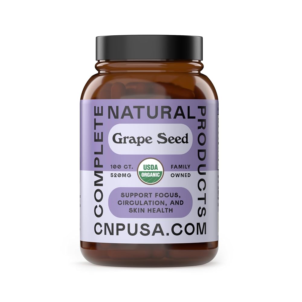 Complete Natural Products Organic Grape Seed 520mg - 100 Capsules