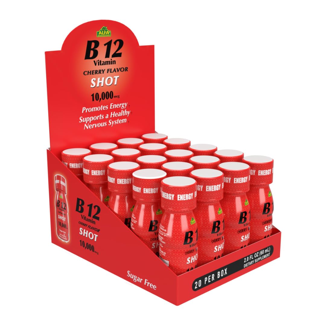 ALFA VITAMINS B12 Vitamin Shot 5000 MCG Energy - 20 Pack