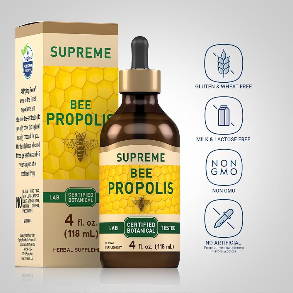 Piping Rock Bee Propolis Extract Tincture - 4 Fl Oz - image 3