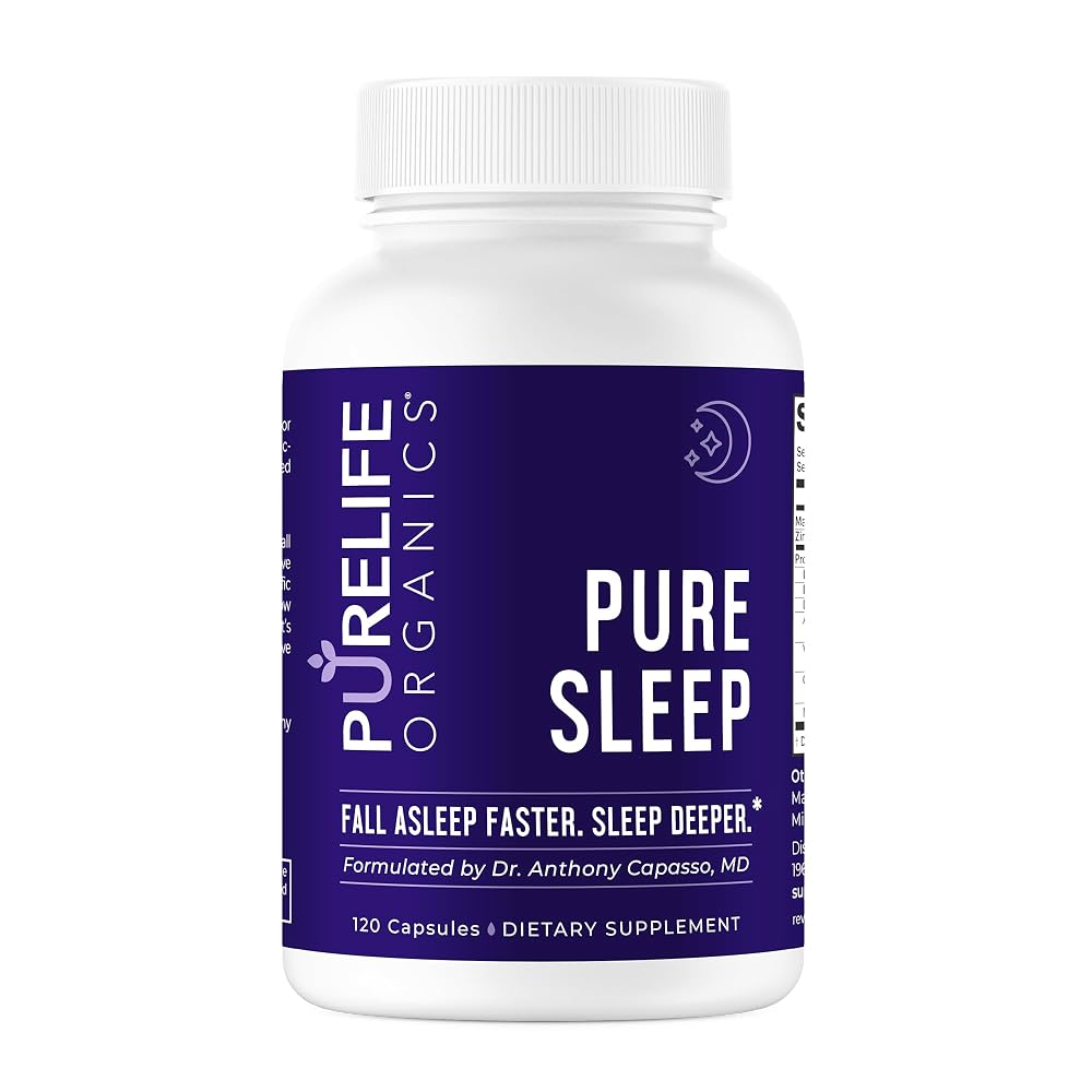 PureLife Organics Pure Sleep Supplement for Sleep Support - 120 Capsules