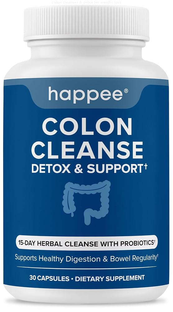 Happee Colon Cleanser & Detox for Weight Loss Support, 15 Day Cleanse