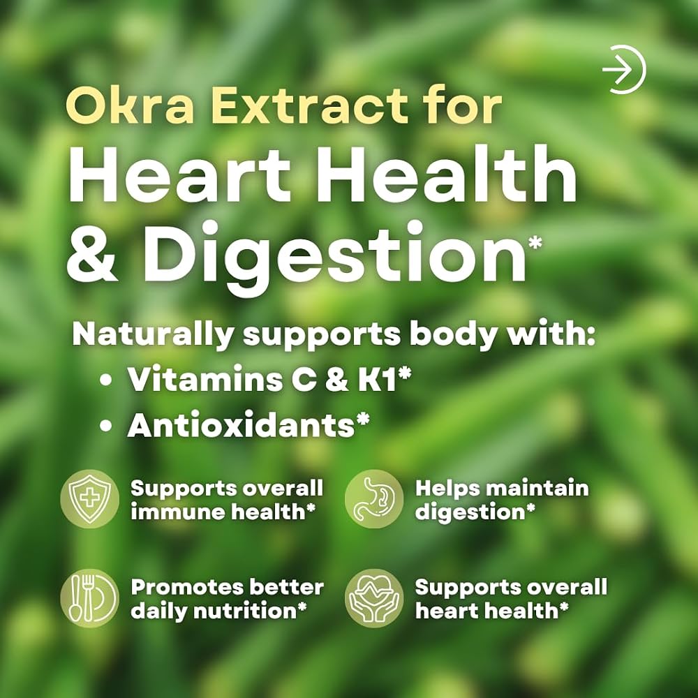 Vitapia Okra Extract 10:1 Ratio - 120 Vegetarian Capsules - image 4