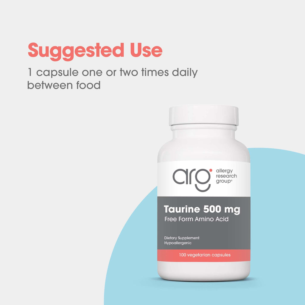 Allergy Research Group Taurine 500 mg Amino Acid - 100 Capsules - image 3