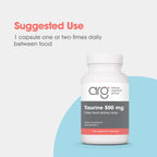 Allergy Research Group Taurine 500 mg Amino Acid - 100 Capsules - image 3