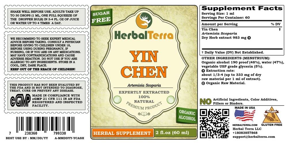 Herbal Terra LLC Yin Chen, Capillary Wormwood (Artemisia Scoparia)