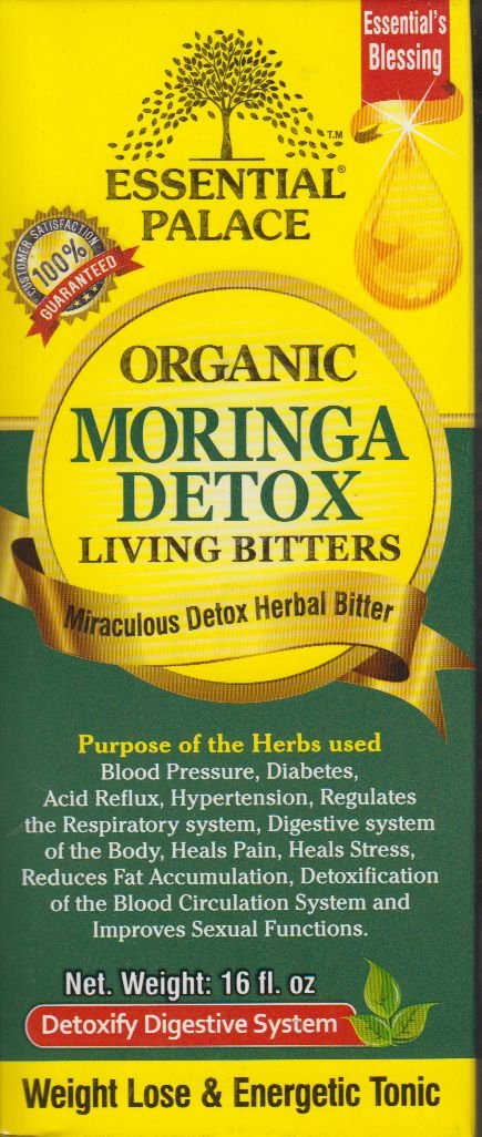 Essential Palace Organic Moringa Living Bitters - 16 Fl Oz