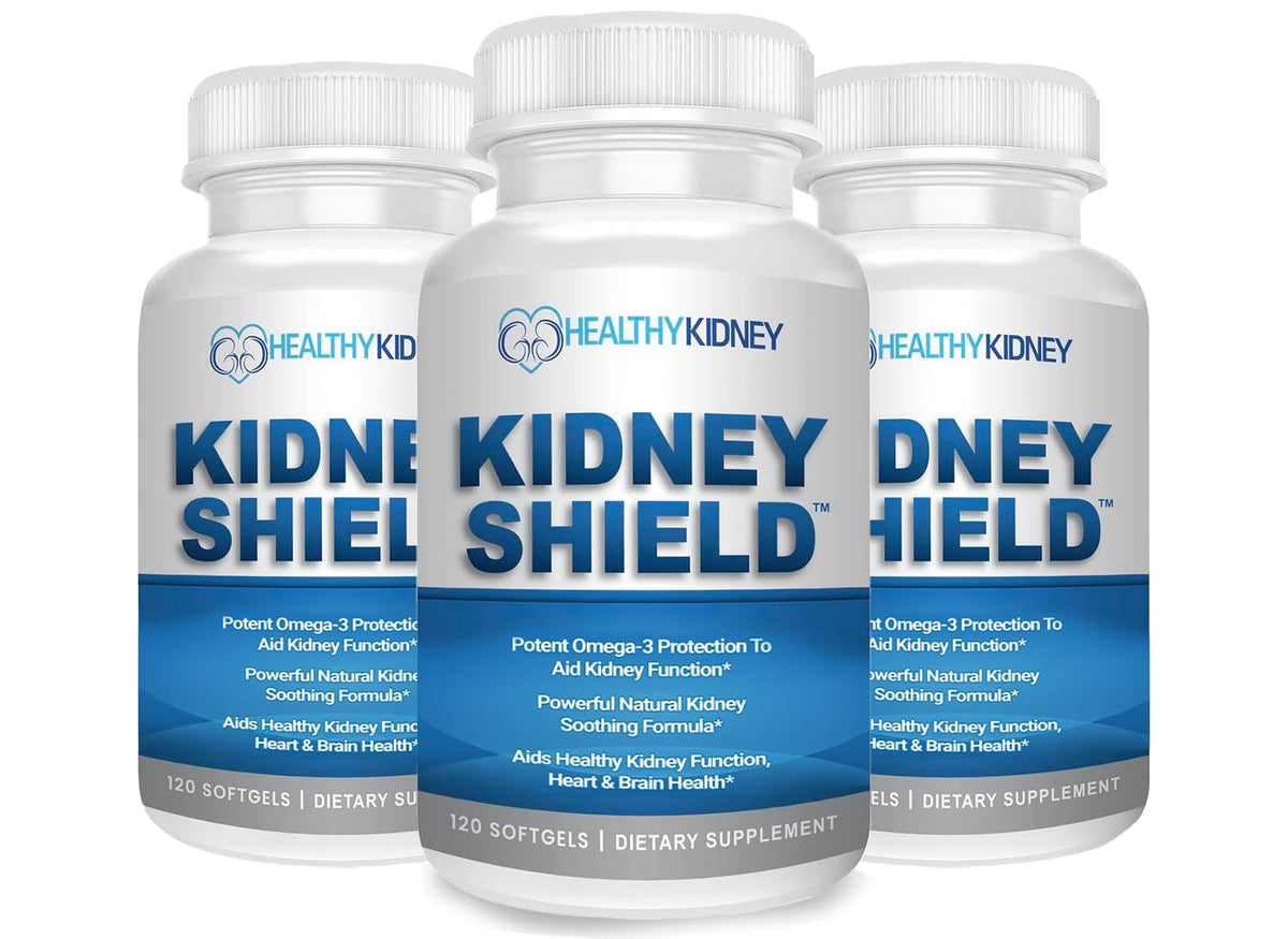 Kidney Restore Kidney Shield Omega 3 - 360 Softgels (3 Pack)