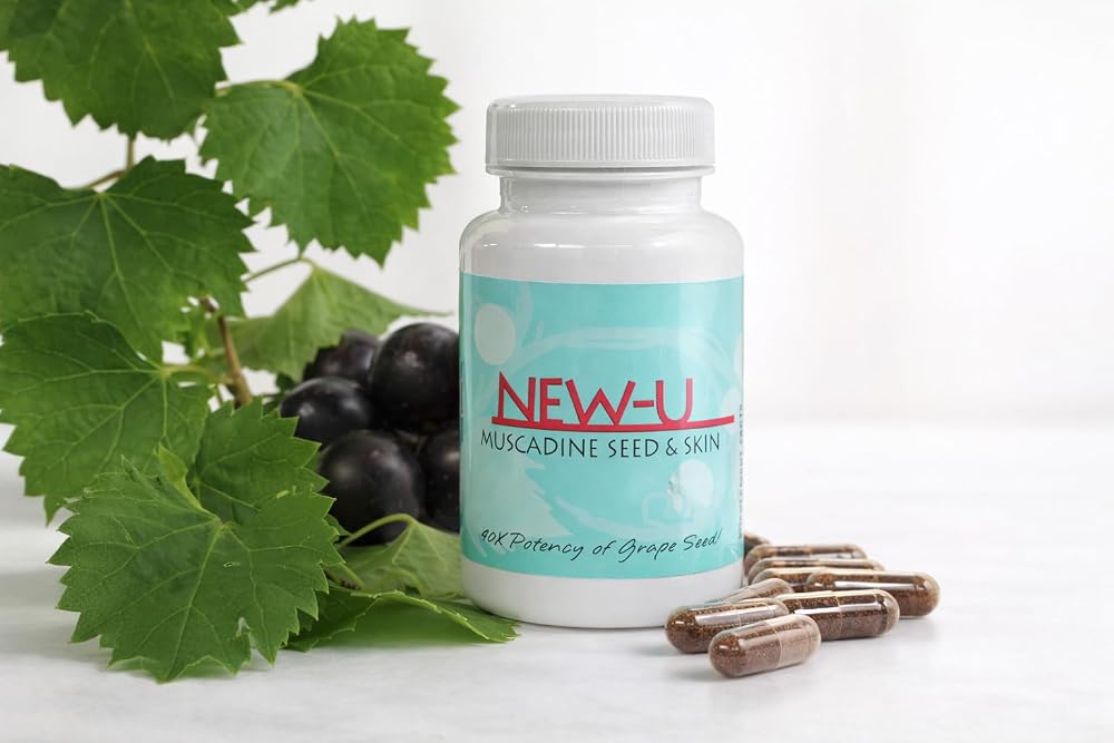 New-U Muscadine Skin and Seed Supplement - 60 Capsules