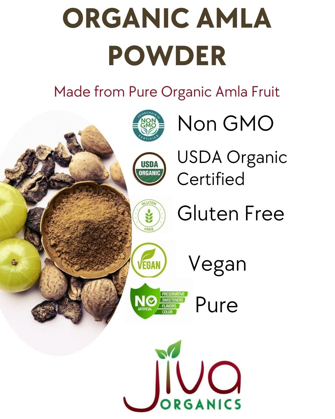 Jiva Organics Organic Amla Powder Vitamin C - 20 oz - image 2