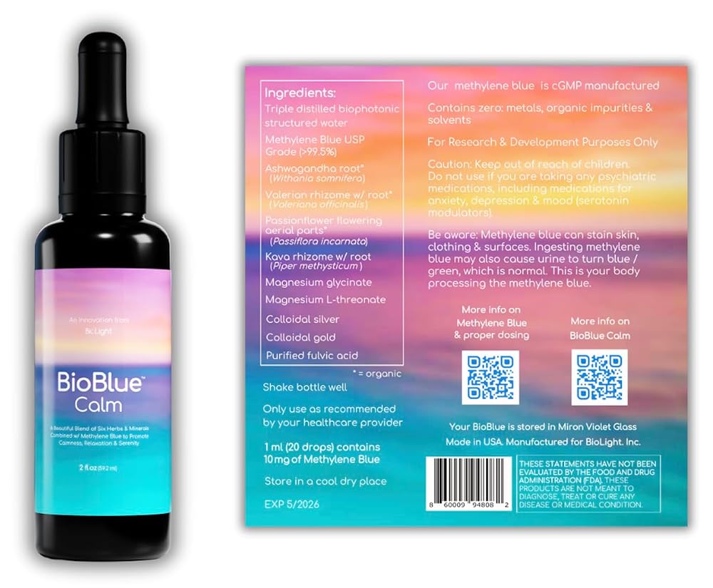 BIOLIGHT BioBlue Calm Methylene Blue Supplement - 2 fl oz - image 5