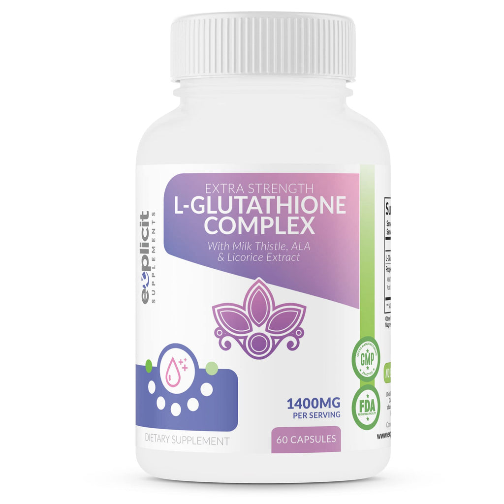 eXplicit Supplements L-Glutathione 1000mg - 60 Capsules